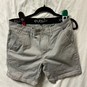 Eubi Men's Gray Cargo-Style Cotton Board Shorts